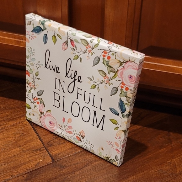 'Live Life in Full Bloom' Picture - Canvas 8.75" by 8.75" - Picture 2 of 8